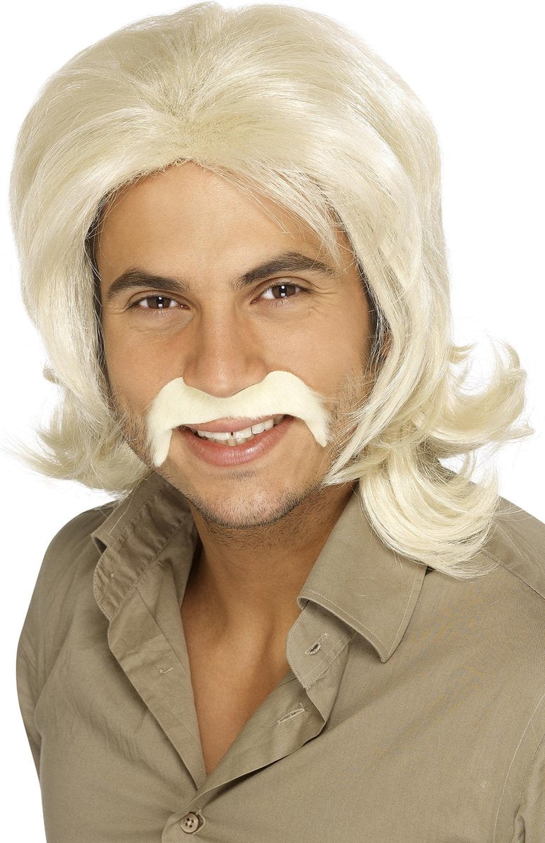 Blonde jaren 70 pruik voor heren - Verkleedpruik - One size