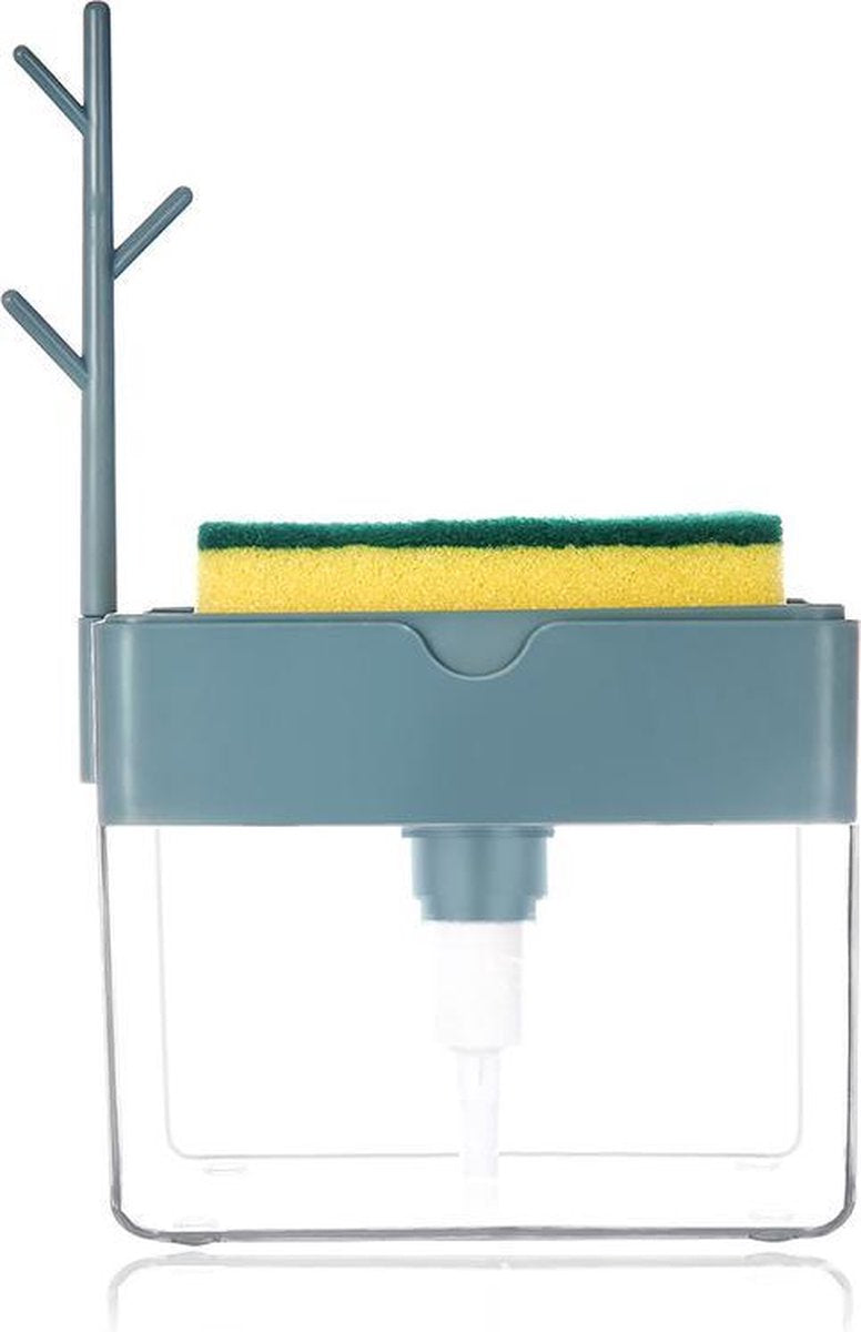 Zeepdispenser - Dispenser voor Vloeibare Zeep - Automatische Dispenser - 2 in 1 - Zeepdoos - Dispenser - Blauw