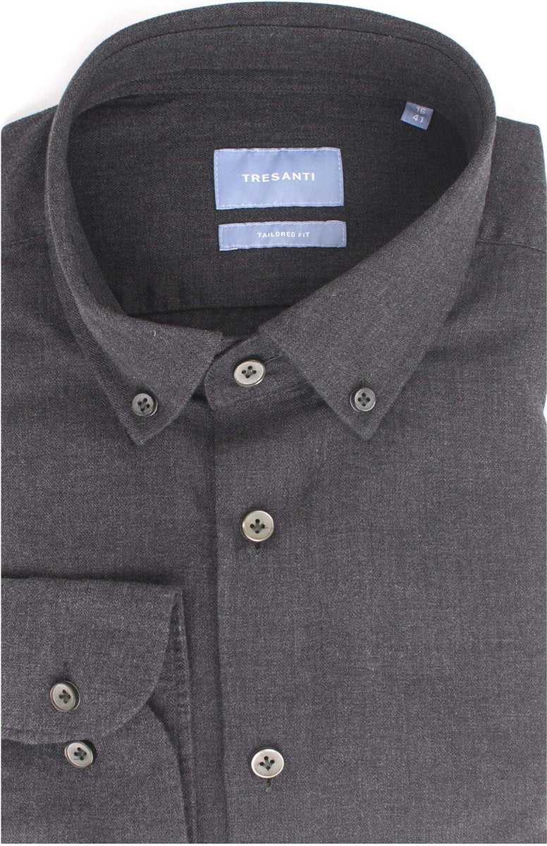 Overhemd flannel visgraat antra - Tailored Fit