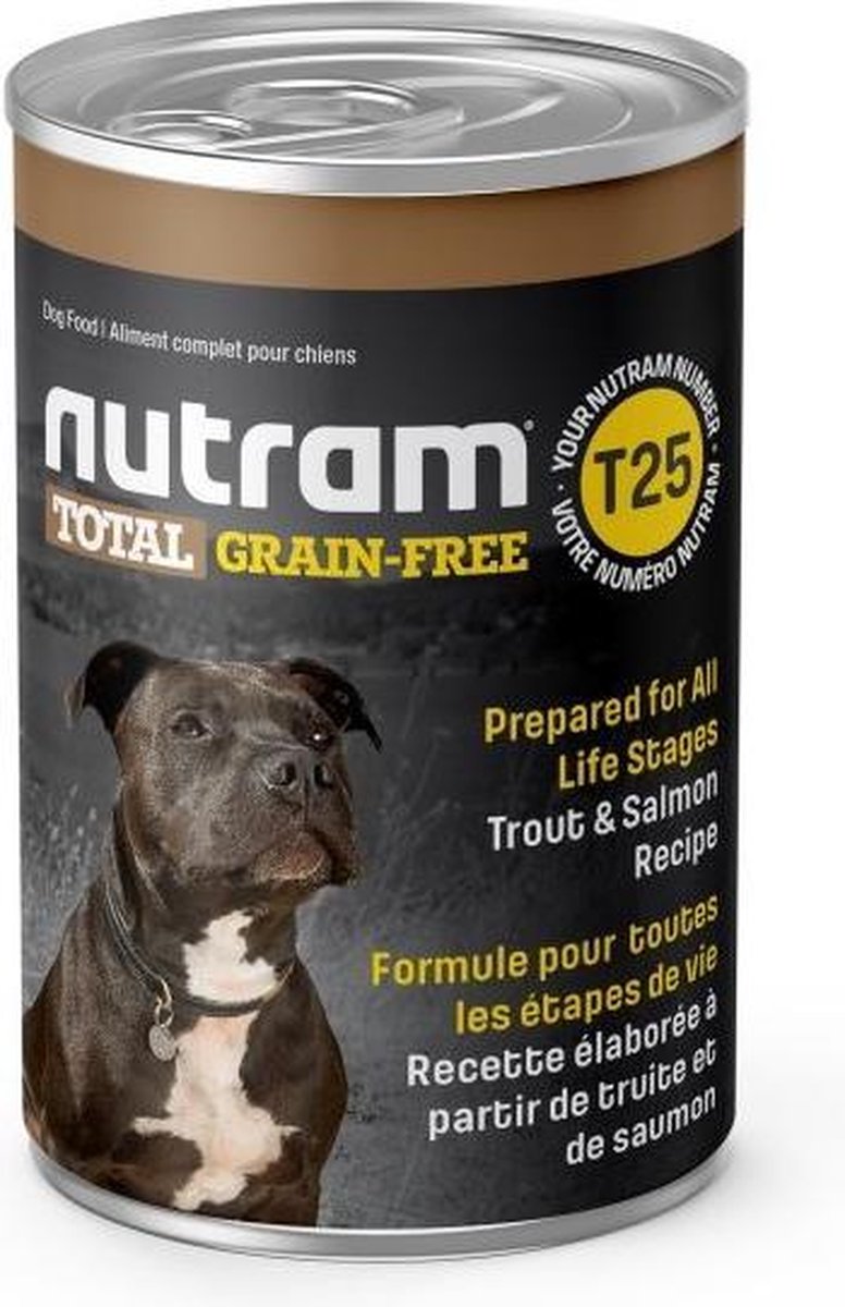 Blik GF Sal&TroutDF T25 Nutram 12 blikjes 369 gram