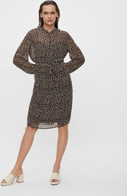 Object OBJMILA L/S SHORT DRESS Zwart Dames Jurk - Maat 42