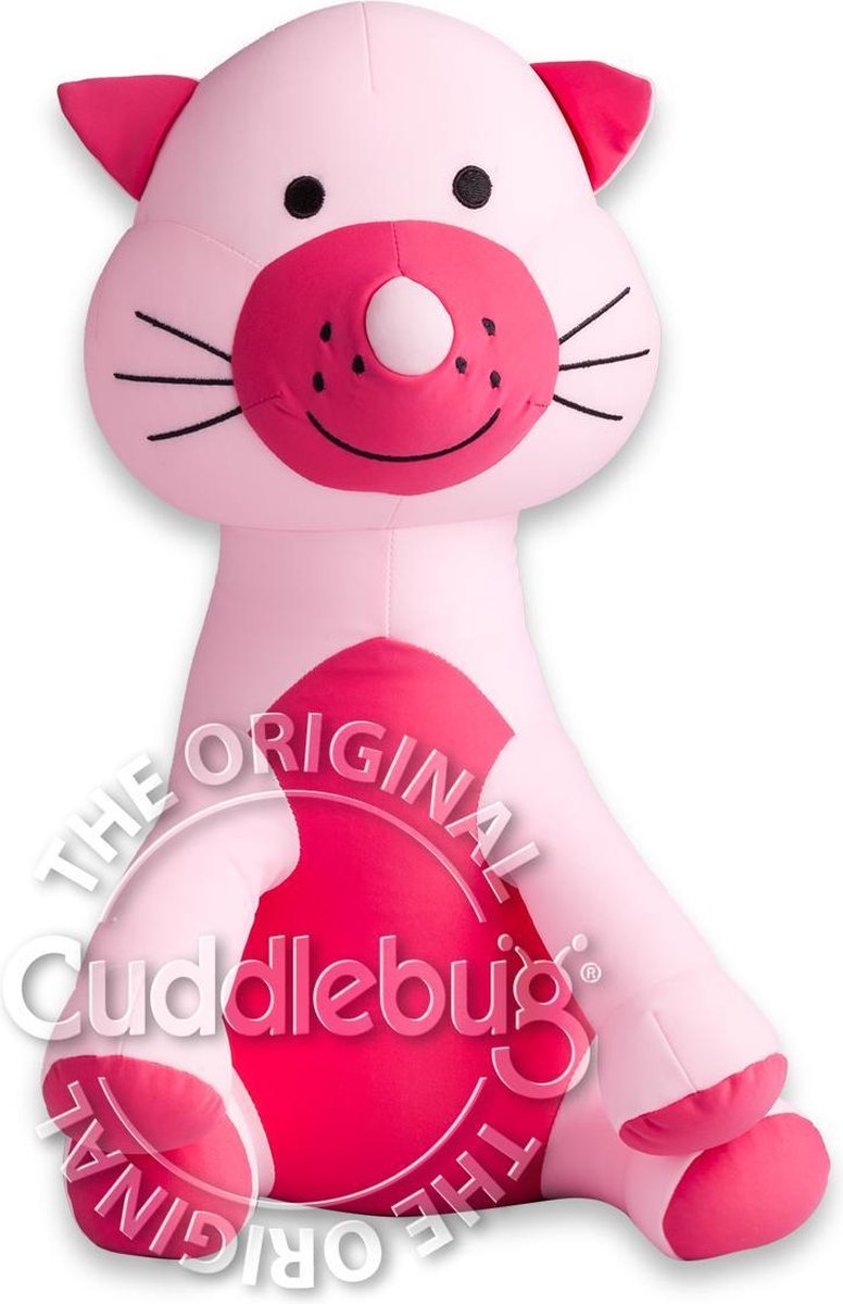 Cuddlebug  kussen | Licht Roze Kat | Knuffel | Kinderen