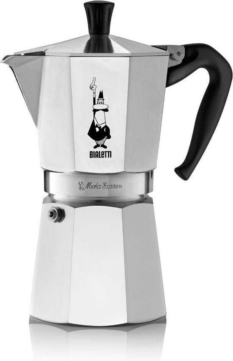 Bialetti Moka Express Percolator - Extra groot - 12 Kops - Zilver