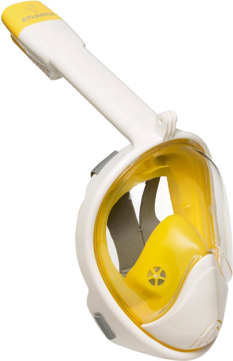 Atlantis Full Face Mask 2.0 - Snorkelmasker - Volwassenen - Wit/Geel - L/XL