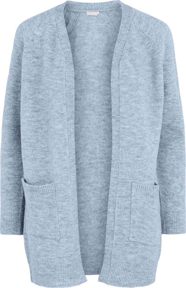 Pieces PERLA LS LONG CARDIGAN KNIT 17111310 Dames Vest Cashmere Blue  - Maat M