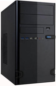 Case 727-22 Black 450Watt M-ATX USB 3.0 Steel Brushed