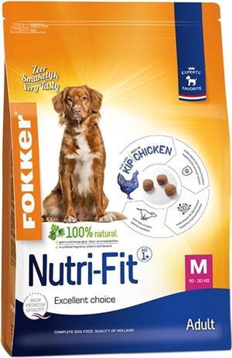 Fokker nutri-fit adult medium - 13 kg - 1 stuks