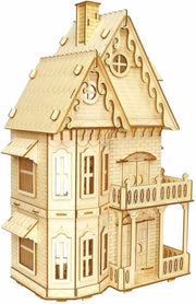 Houten modelbouwpakket - Gothic villa - 28.8 x 17 x 46 cm