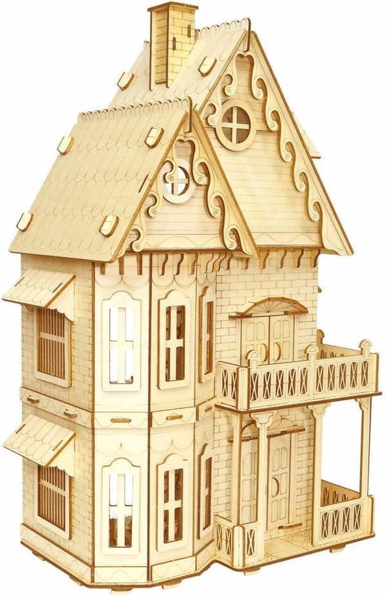 Houten modelbouwpakket - Gothic villa - 28.8 x 17 x 46 cm