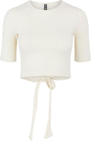 Pctiana Ss Cropped Top Bc 17113899 Buttercream