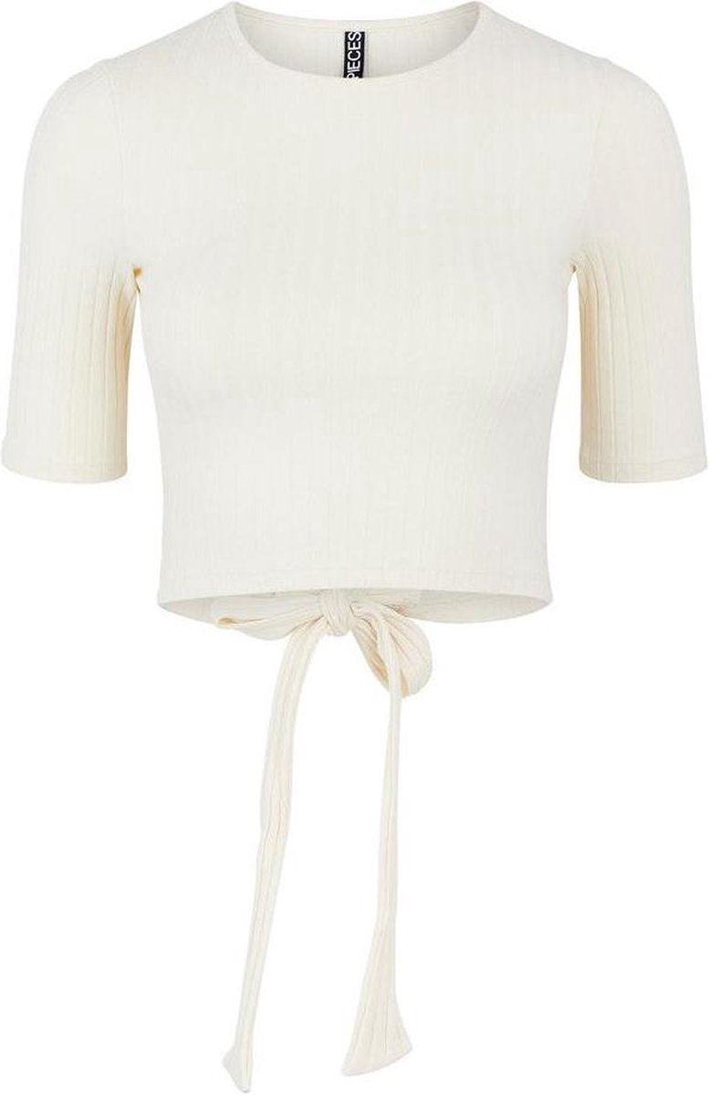 Pctiana Ss Cropped Top Bc 17113899 Buttercream