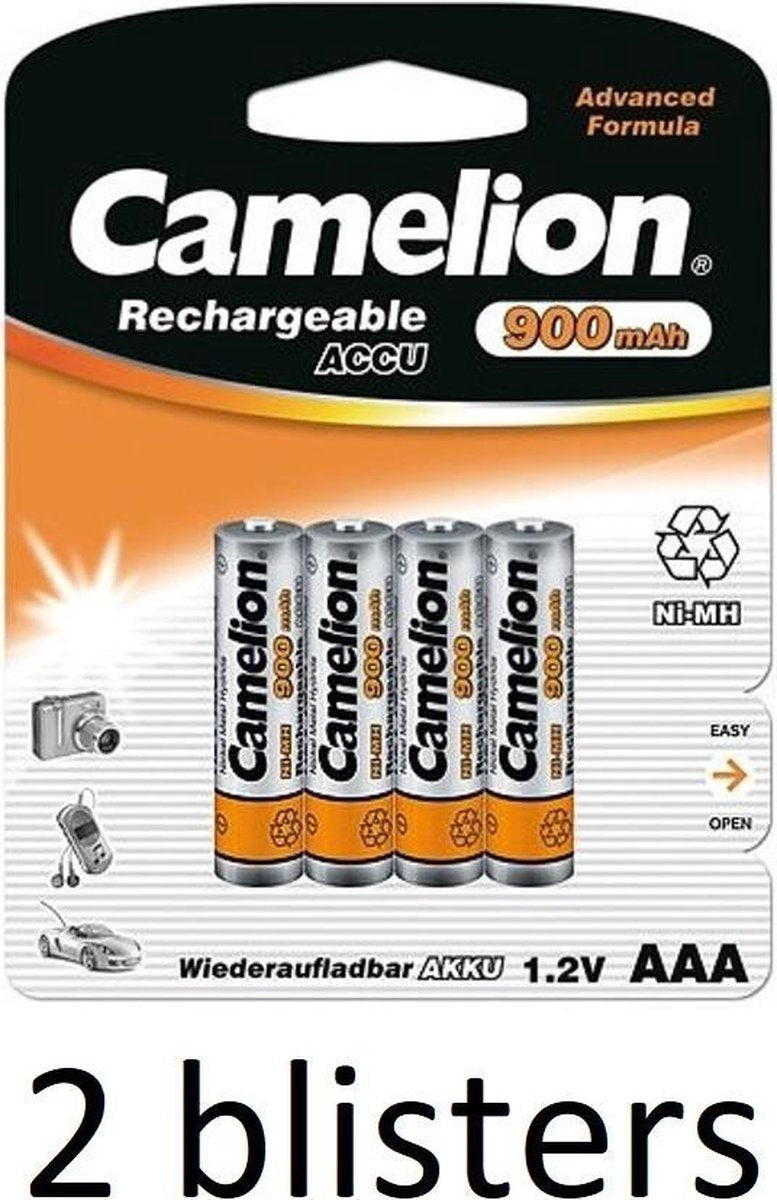 Camelion oplaadbare AAA batterij 900mah - 4 stuks