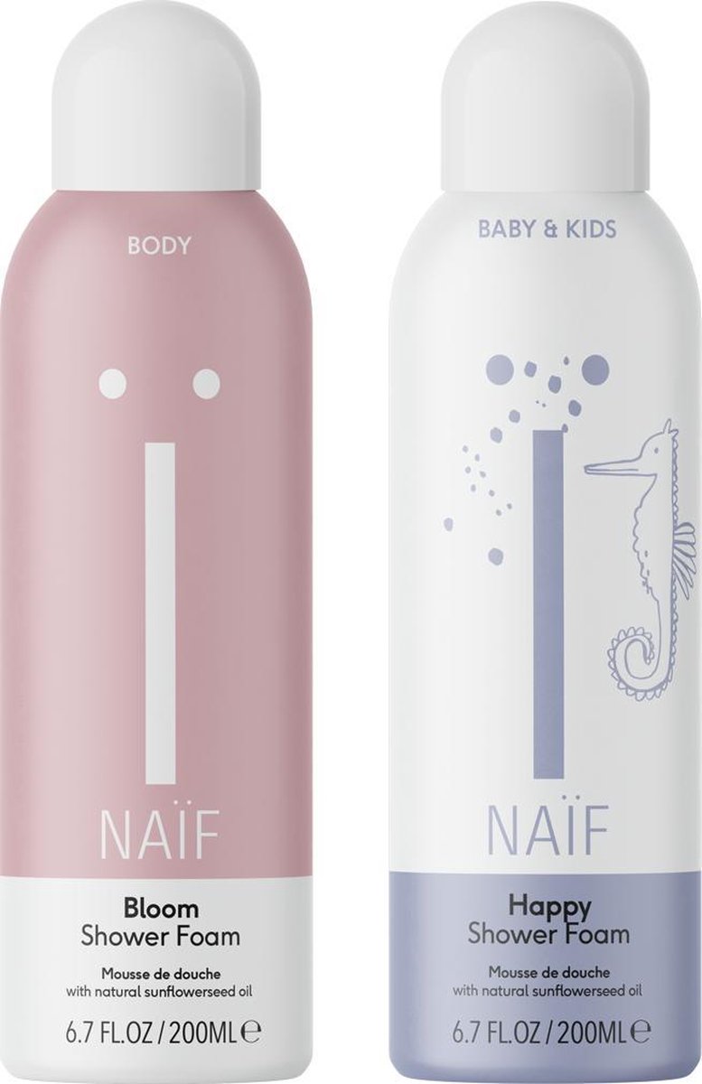 Naïf Family doucheschuim showerfoam set - voordeelverpakking - 2 stuks