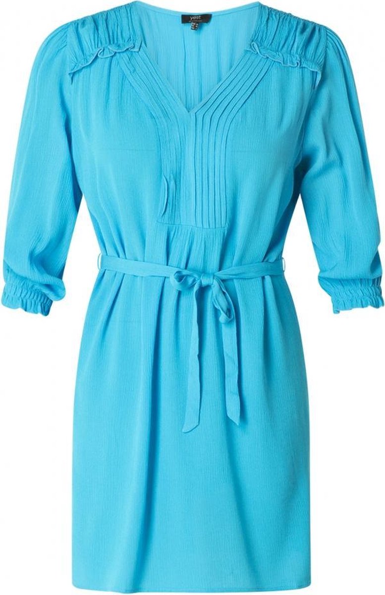 YESTA Levainy Jurk - Ocean Blue - maat 2(50)