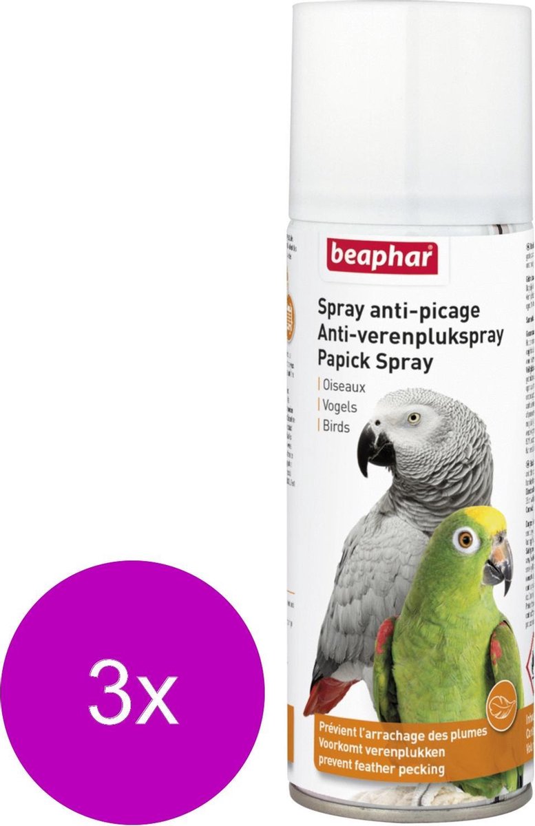 Beaphar Anti-Verenpluk Spray - Vogelapotheek - 3 x 200 ml