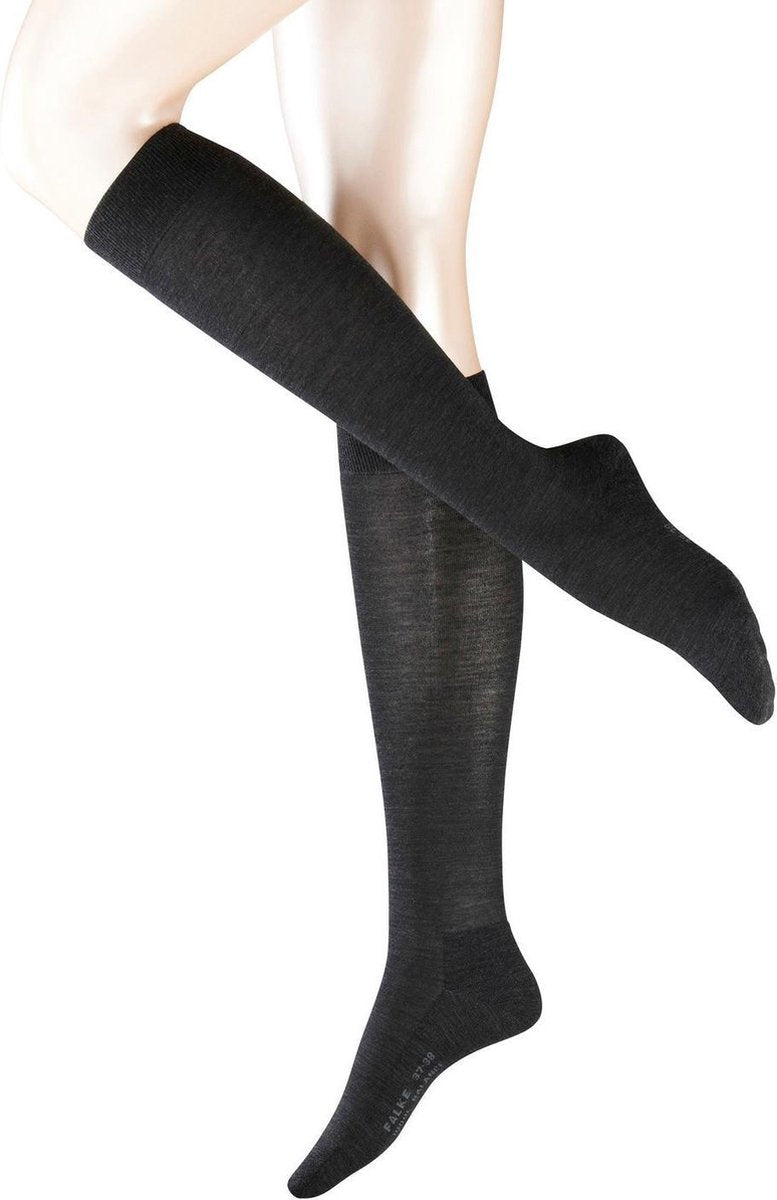 FALKE Wool Balance Kniesokken - Anthracite Melange - Maat 41-42