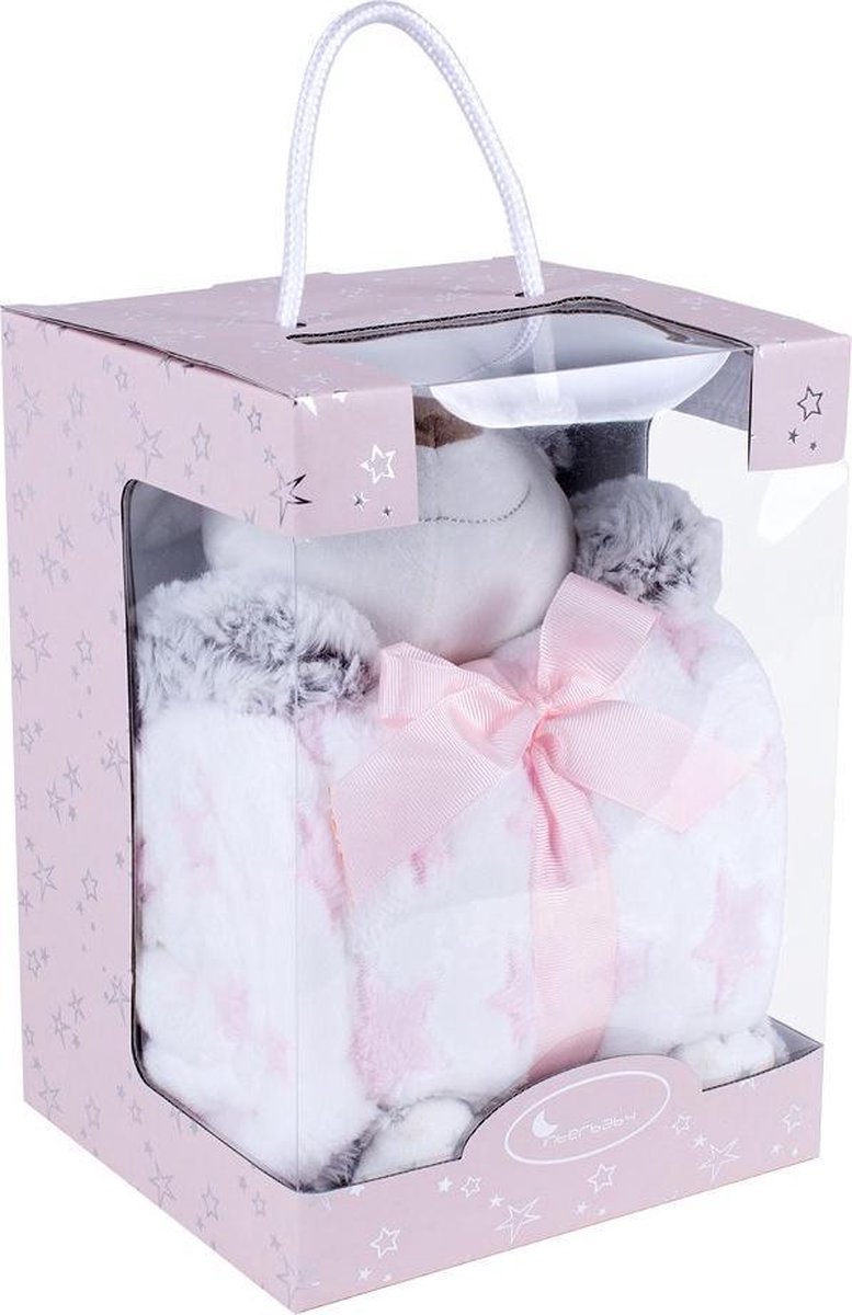 Interbaby Babydeken Schaap 80 X 110 Cm Fleece Roze