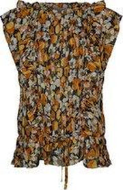 Summum - Top - Bloemenprint - Oker - 38