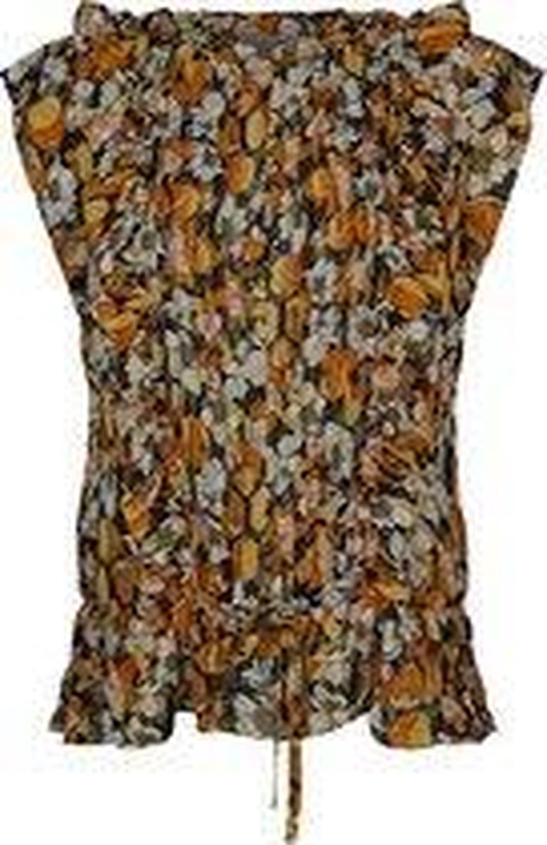 Summum - Top - Bloemenprint - Oker - 38
