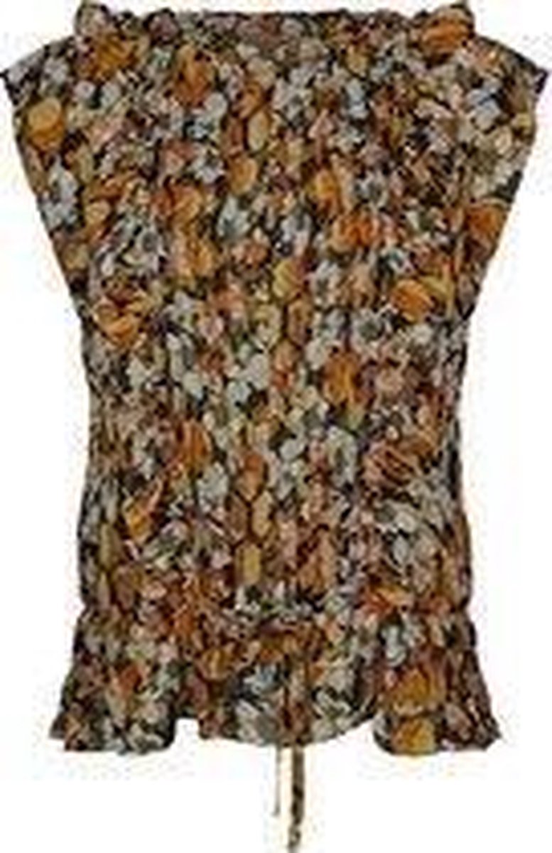 Summum - Top - Bloemenprint - Oker - 40