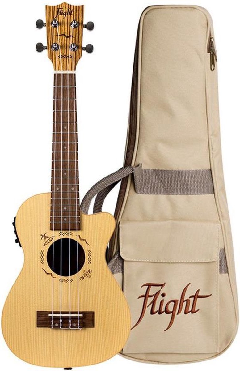 Flight DUC328CEQ Elec Concert Ukulele - Zeb B&S