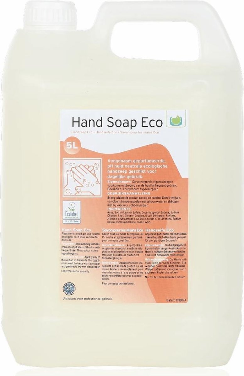 Spectro Handzeep Eco – 5 liter – Aangenaam geparfumeerd – Handzeep geschikt voor zeepautomaten - WillieJan