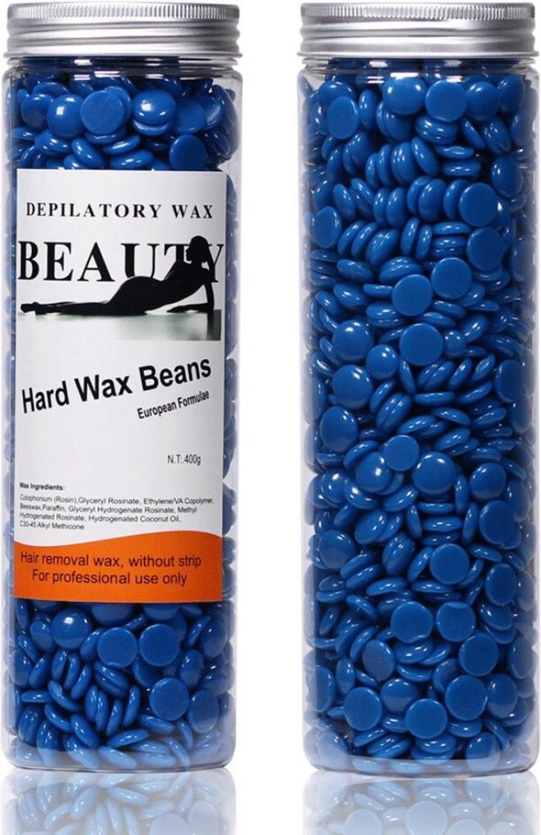 Edoir Wax Beans - Ontharing Wax Navulling Set - Wax Bonen Haarverwijderaar - Haar Verwijderaar - Harde Wax Hair Remover- Waxen - Ontharen - 400g - Blauw