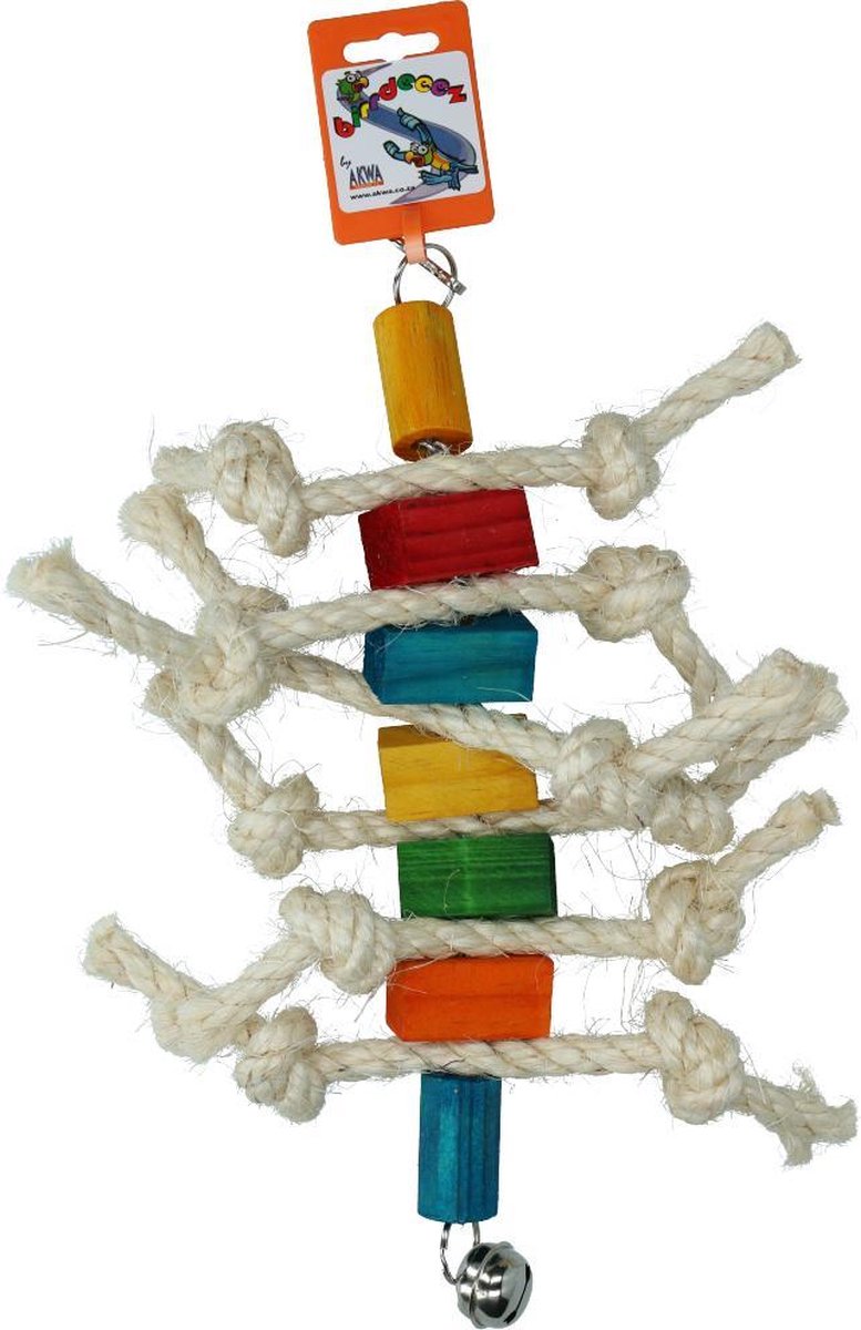 Birrdeeez Caterpillard Bird Toy (Wood & Rope)