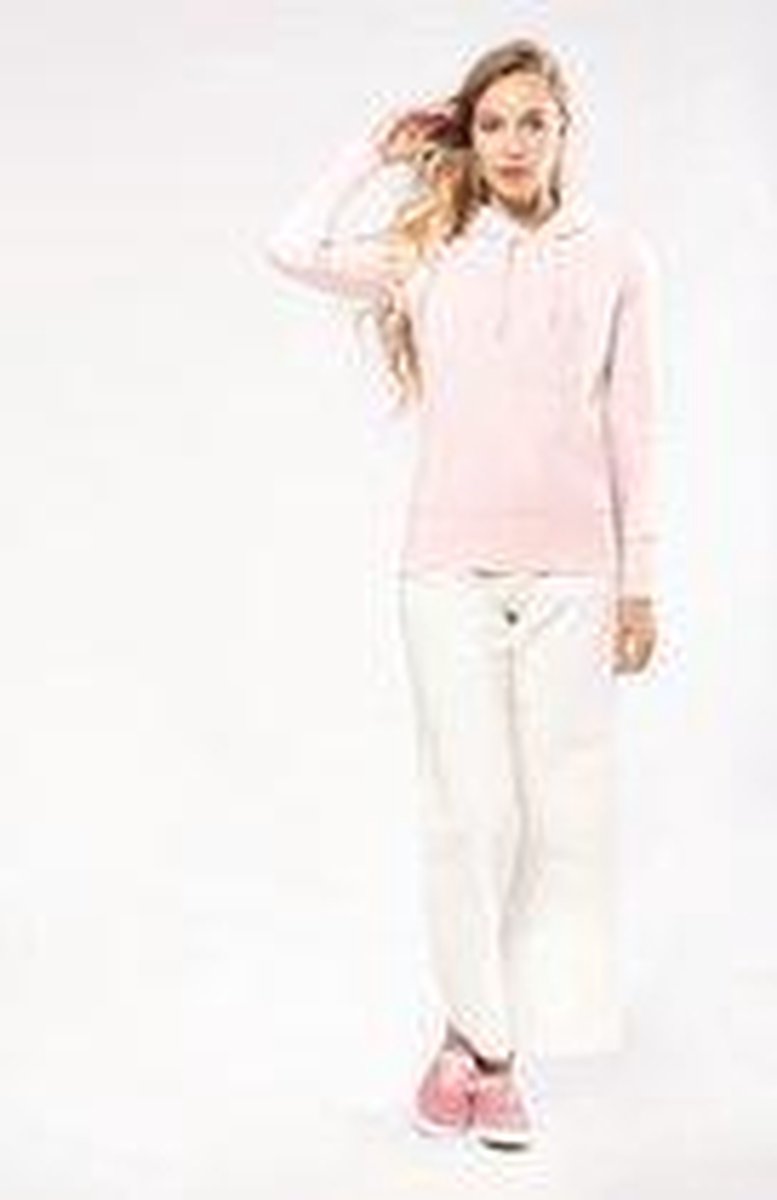 Ecologische damessweater met capuchon Wit Maat S