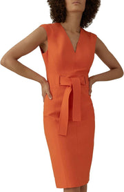 Karen Millen | Koker Jurk | Orange | Maat EU40