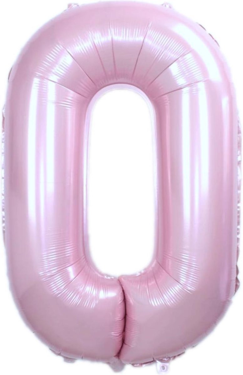 Ballon Cijfer 0 Jaar  Roze Verjaardag Versiering Cijfer Helium Ballonnen Roze Feest Versiering 36 Cm Met Rietje