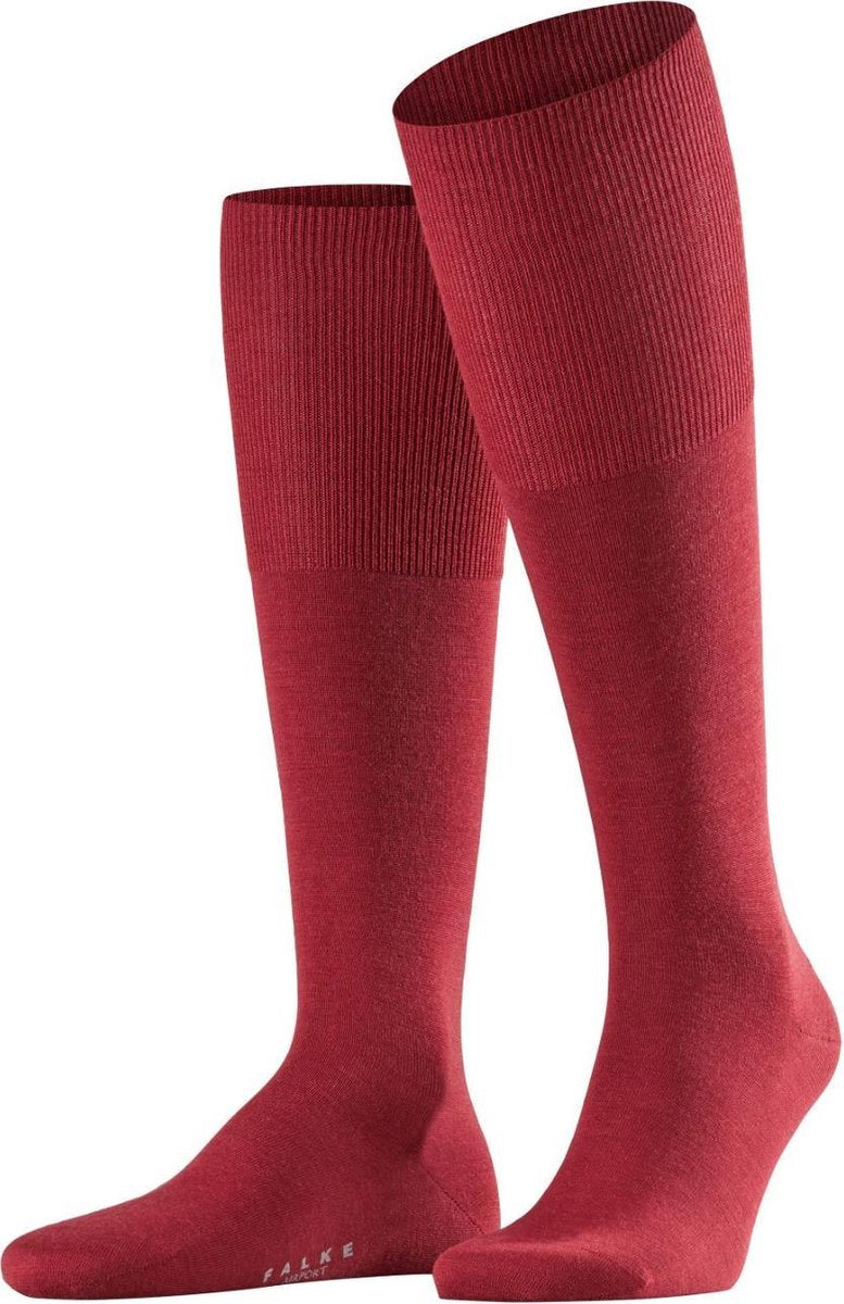 FALKE Airport Heren Kniekous 15435 - Rood 8830 ruby Heren - 39-40