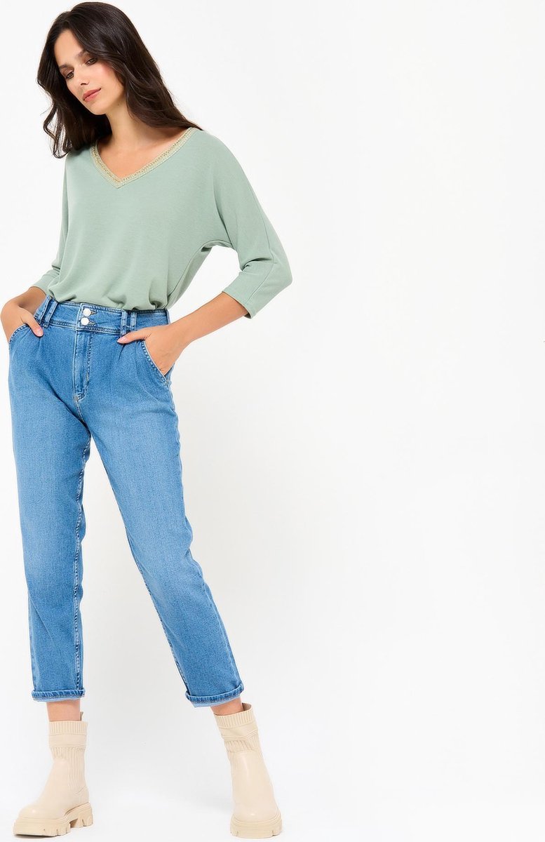 Rechte denim broek - Blauw