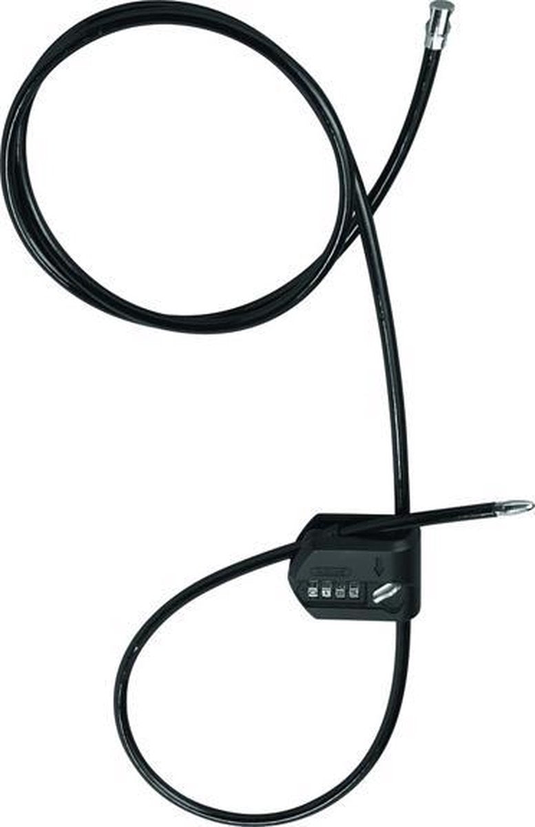 Abus Code Multicombiloop Kabelslot - 185 cm - Zwart