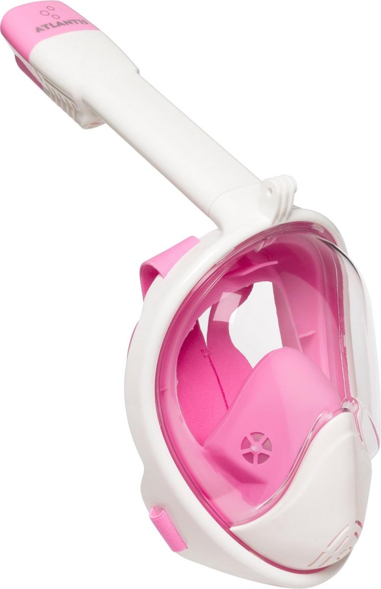 Atlantis Full Face Mask 2.0 - Snorkelmasker - Volwassenen - Wit/Roze - S/M