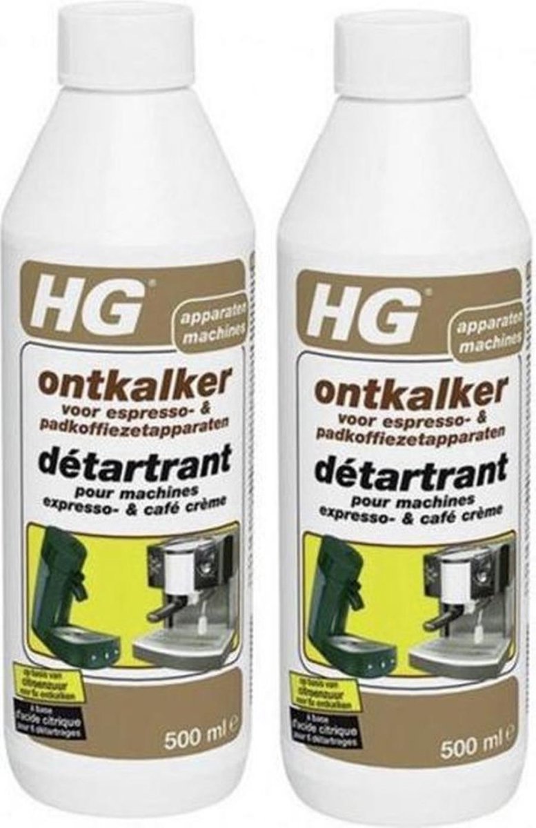 HG ontkalker voor koffiemachines - Duopak - 2 x 500 ML
