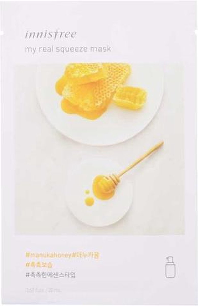 5x My Real Squeeze Mask Manuka Honey - Sheetmask - Koreaanse Skin Care van Innisfree (5 pack)