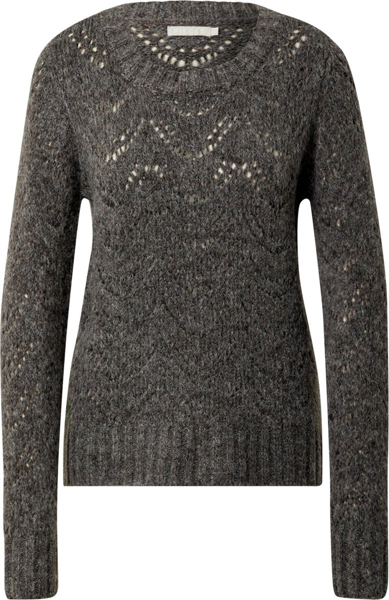 Pieces trui Basaltgrijs-Xl