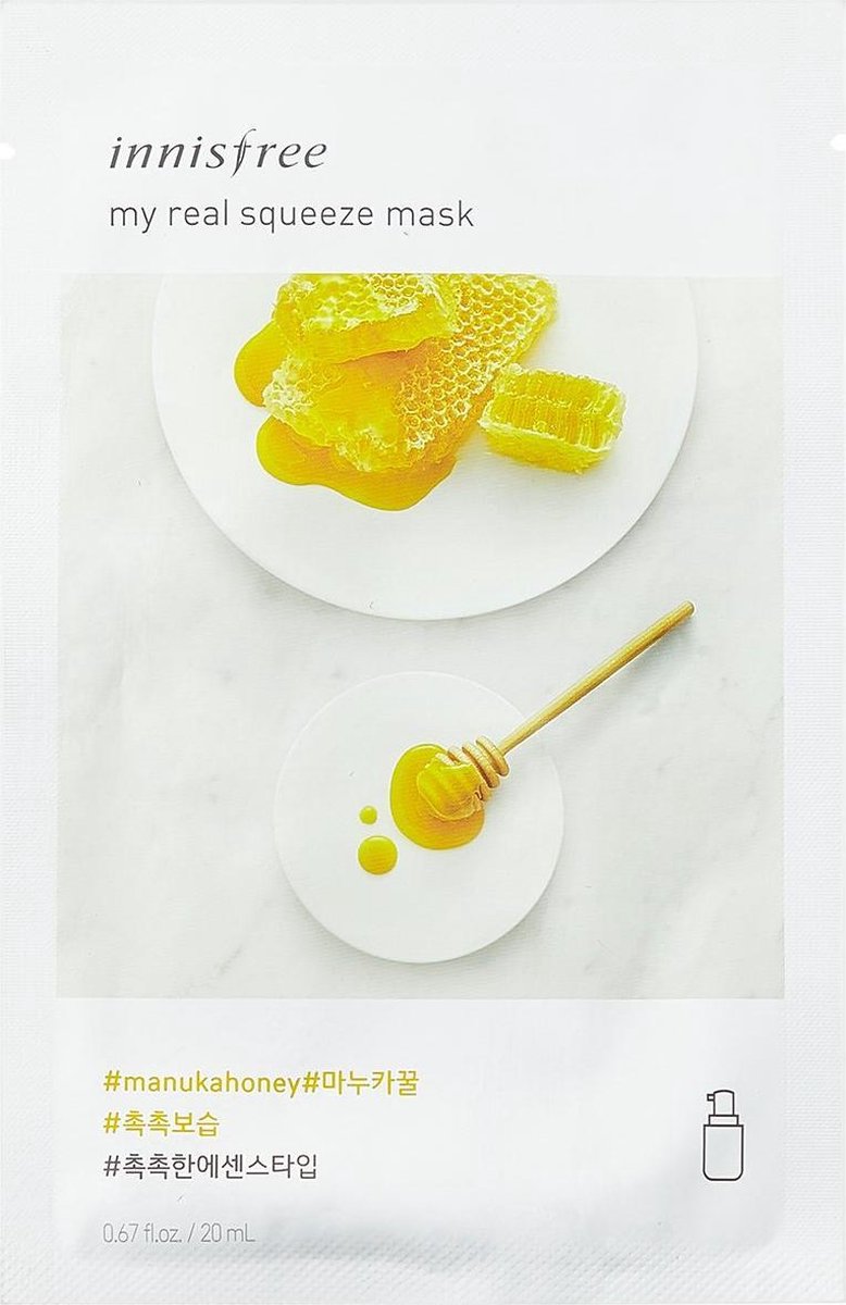 Innisfree My Real Squeeze Mask EX Manuka Honey- Korean Skincare