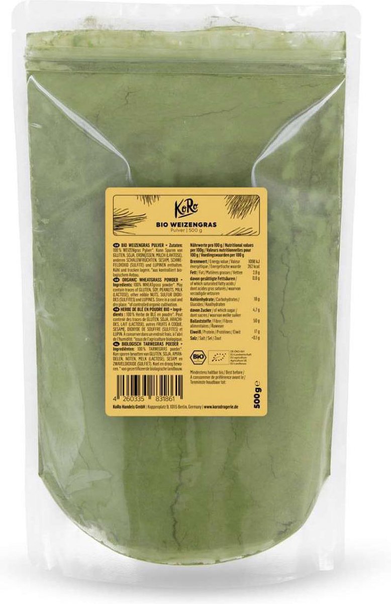 KoRo | Biologisch tarwegras poeder | 500 g