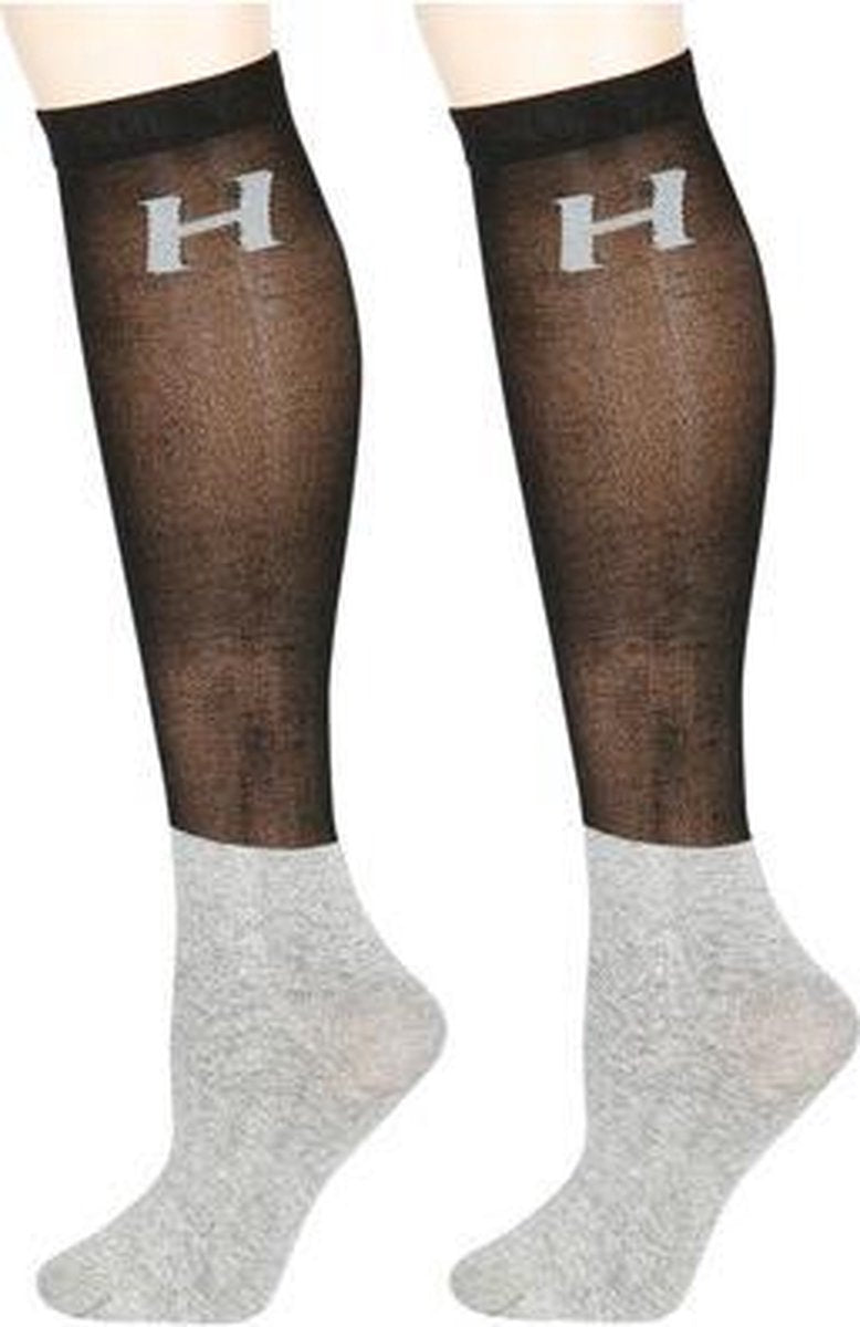 RelaxPets - Harry's Horse - Showsocks - Paardrijsokken - Sokken - Kousen - Grijs - S - 34-36