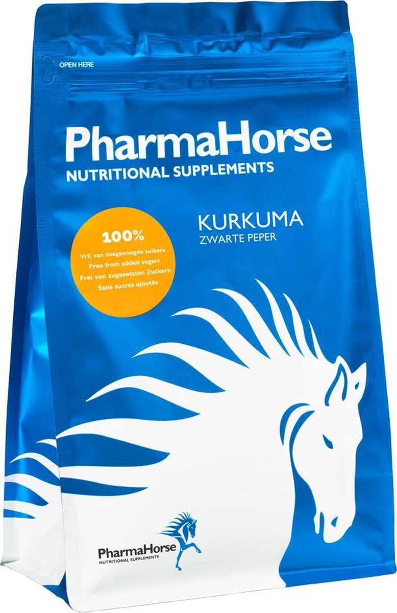 Navulverpakking Kurkuma - Zwarte peper paard 1000 gram