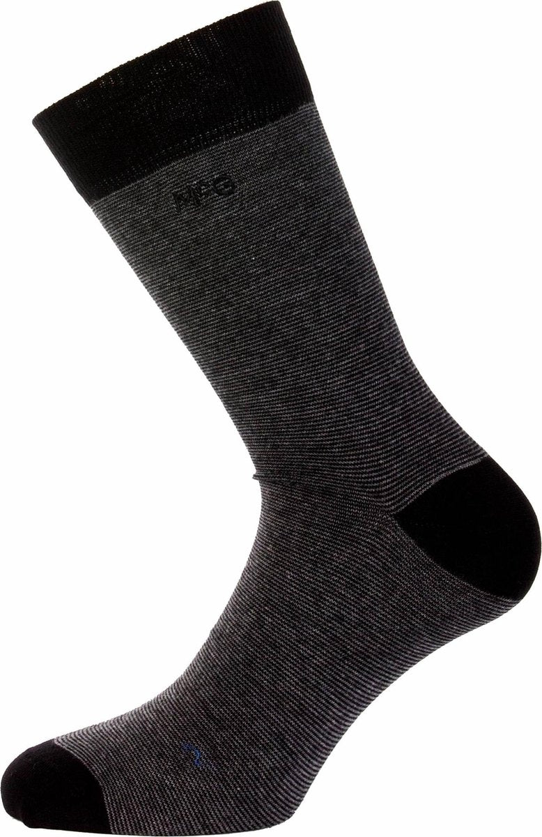 McGregor Sokken Heren Stripe | Zwart |  2 paar / 2-pack |Mannen sokken 43-46 | Crew Sok / Half hoog | Geschikt als dressed sok