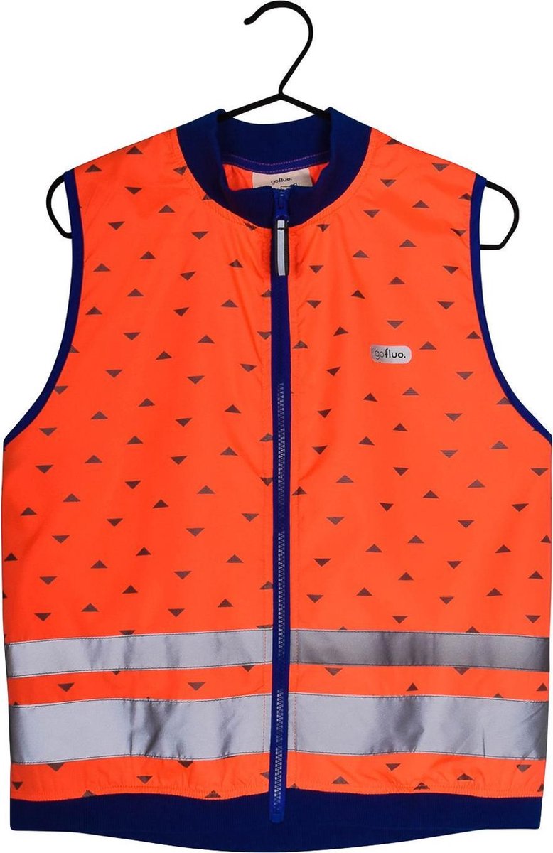 gofluo. Jackson Veiligheidshesje - Reflecterend hesje - Fluoriserend - Veiligheidsvest - Lichtgewicht - Reflectie jas - Zichtbaarheid in het donker - Veilig de weg op - Oranje - XS