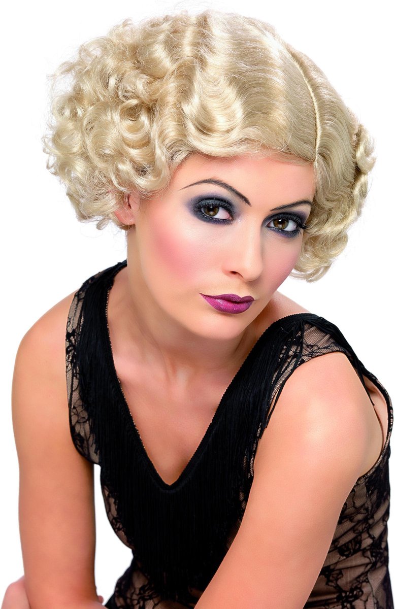 Blonde cabaretpruik voor dames - Verkleedpruik - One size