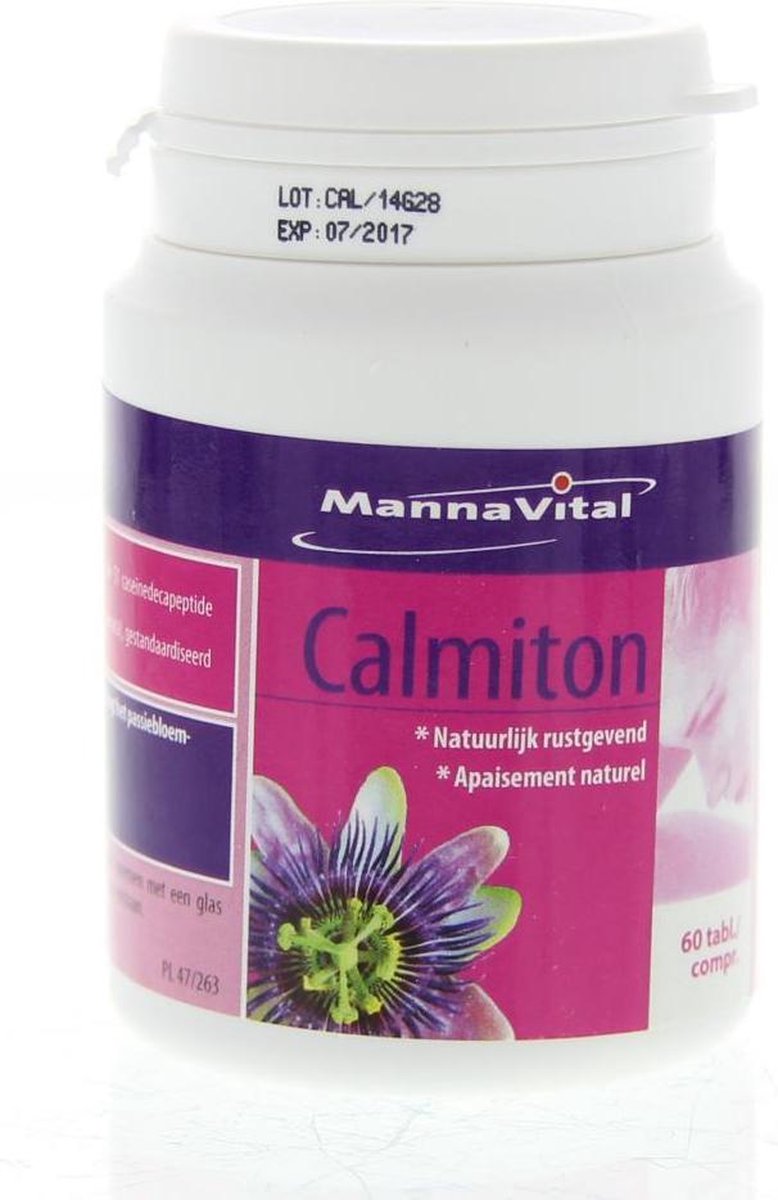 Mannavita Mannavital Rode Ortho-reeks Calmiton Tabletten Rustgevend 60tabletten