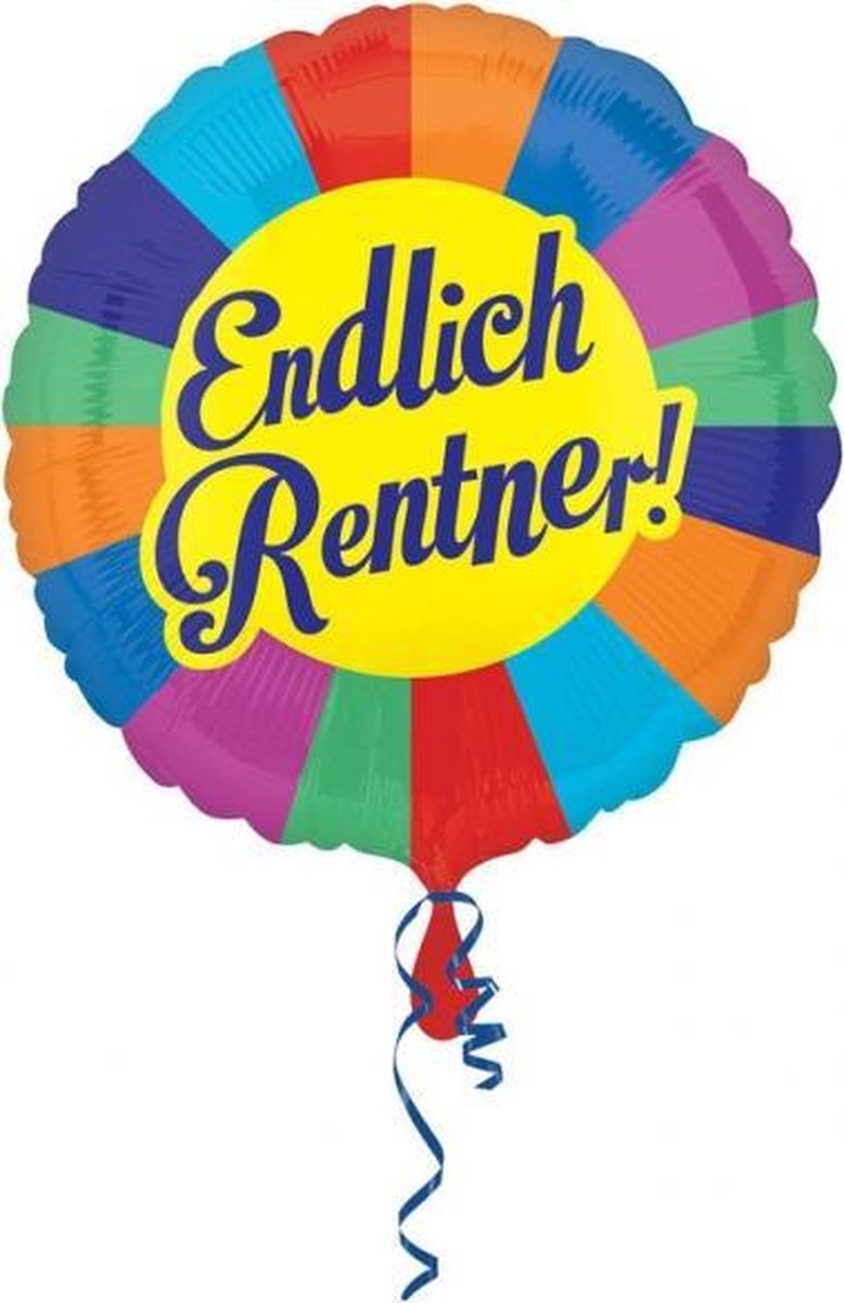 Standard Endlich Rentner Foil Balloon Round S40 packed 43 cm