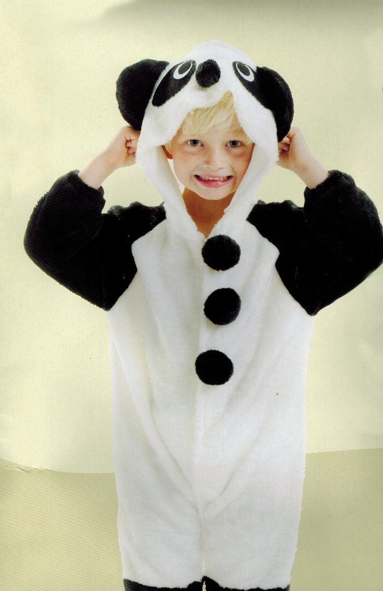 DREAMLAND - verkleedkleding - Thema: Panda - 1 delig - Maat 98