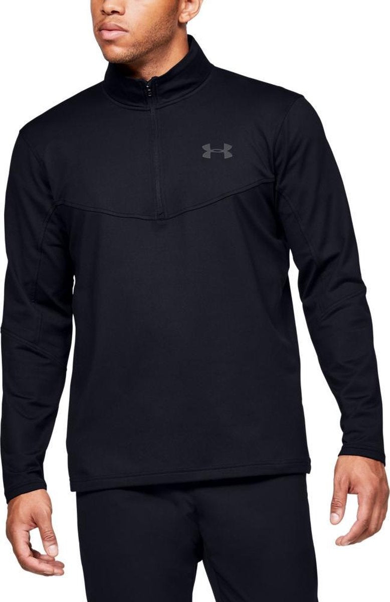 Storm Midlayer 1/2 Zip-Zwart / Zwart / Pitch Grey maat: S    heren > fitness training > tops > lange mouwen