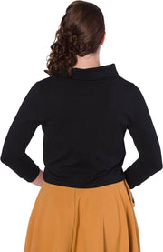 Dancing Days Longsleeve top -S- KATY Zwart